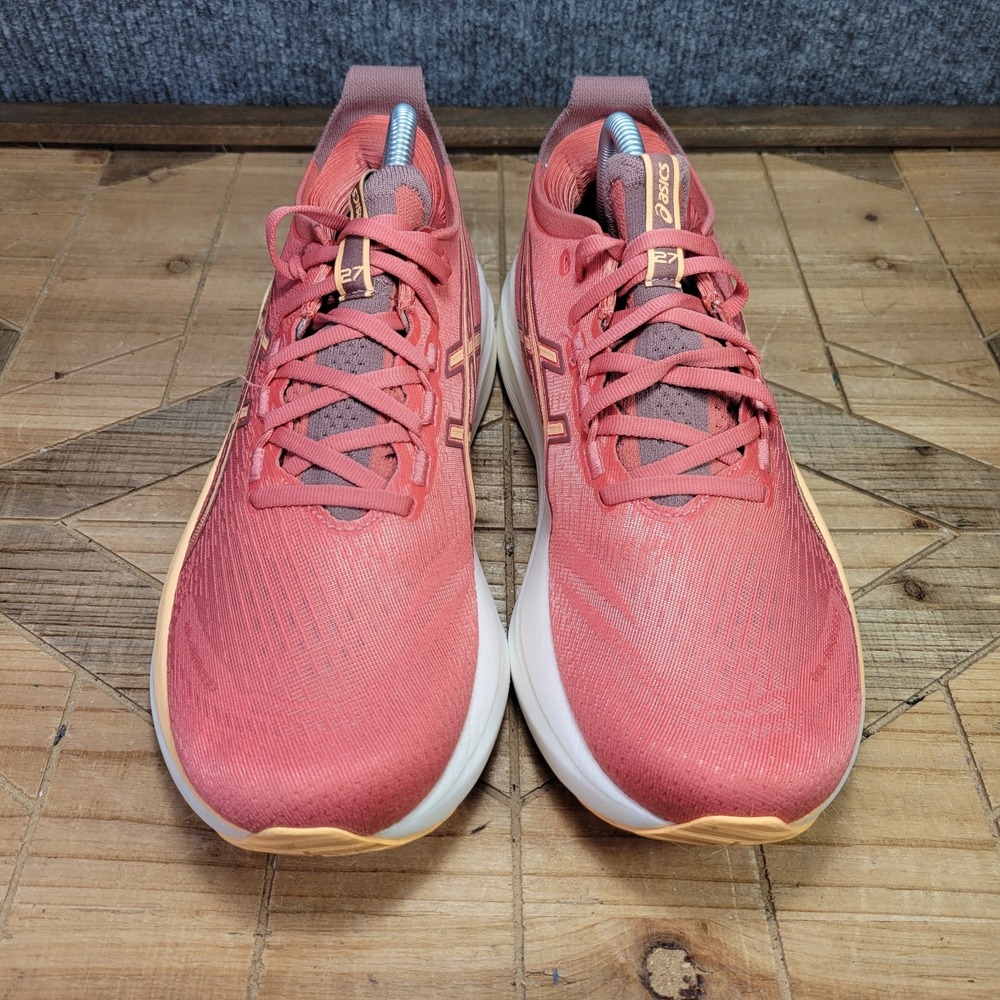 ASICS GEL-NIMBUS 27 Women's Size 9.5 'DARK PINK CLAY/ORANGE GLOW' Running Shoes - Picture 3 of 13